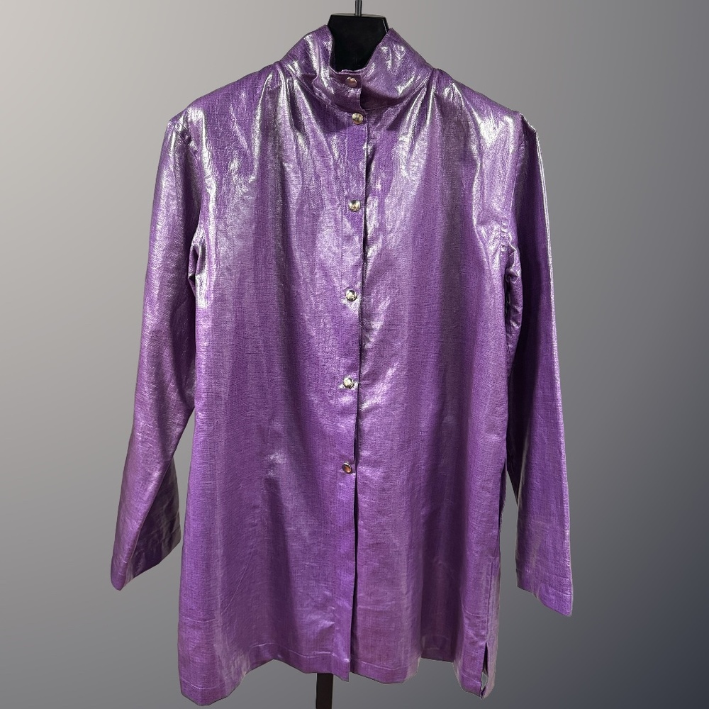 Vintage Women's Purple Raincoat (Like New)
